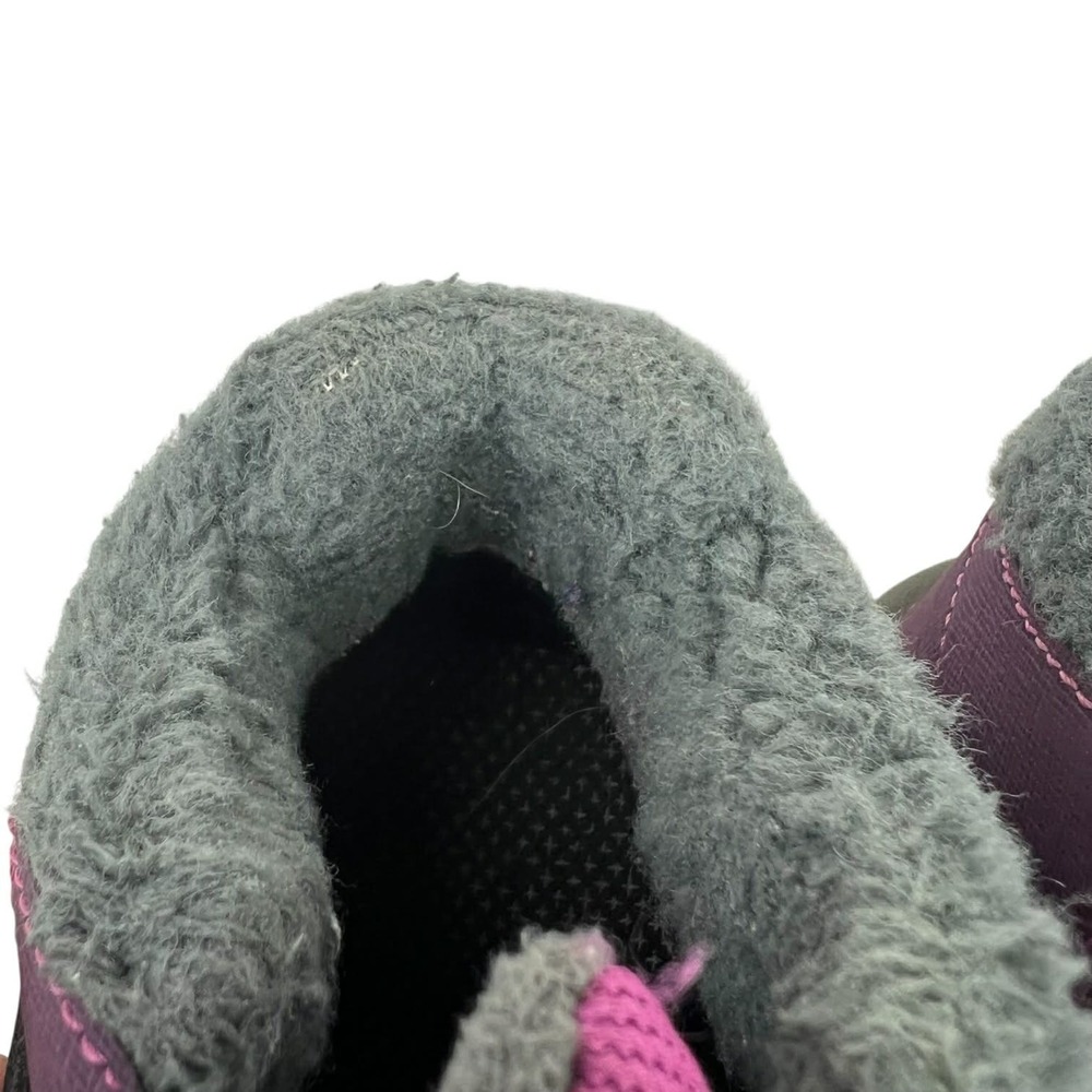 KEEN Kids Waterproof Winter Boots Purple Pink Fleece Lined Hook Loop Size 2 - Picture 5 of 9
